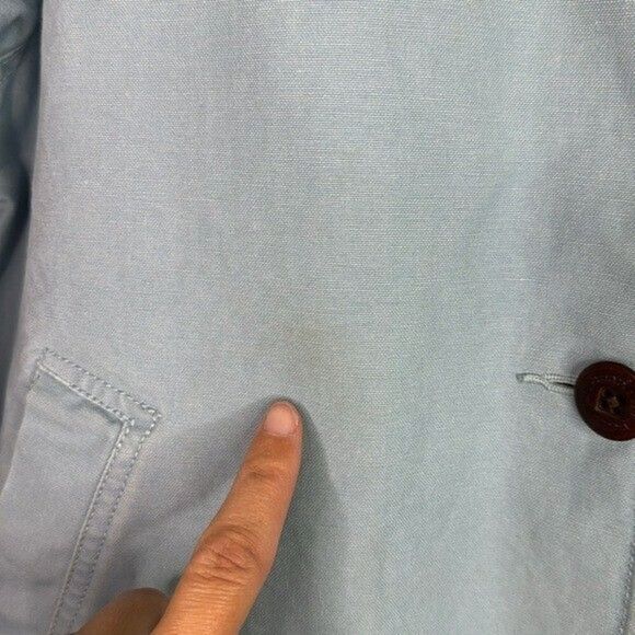 Vintage L.L. Bean Baby Blue Cotton Barn Chore Coat Jacket XL - Picture 11 of 13